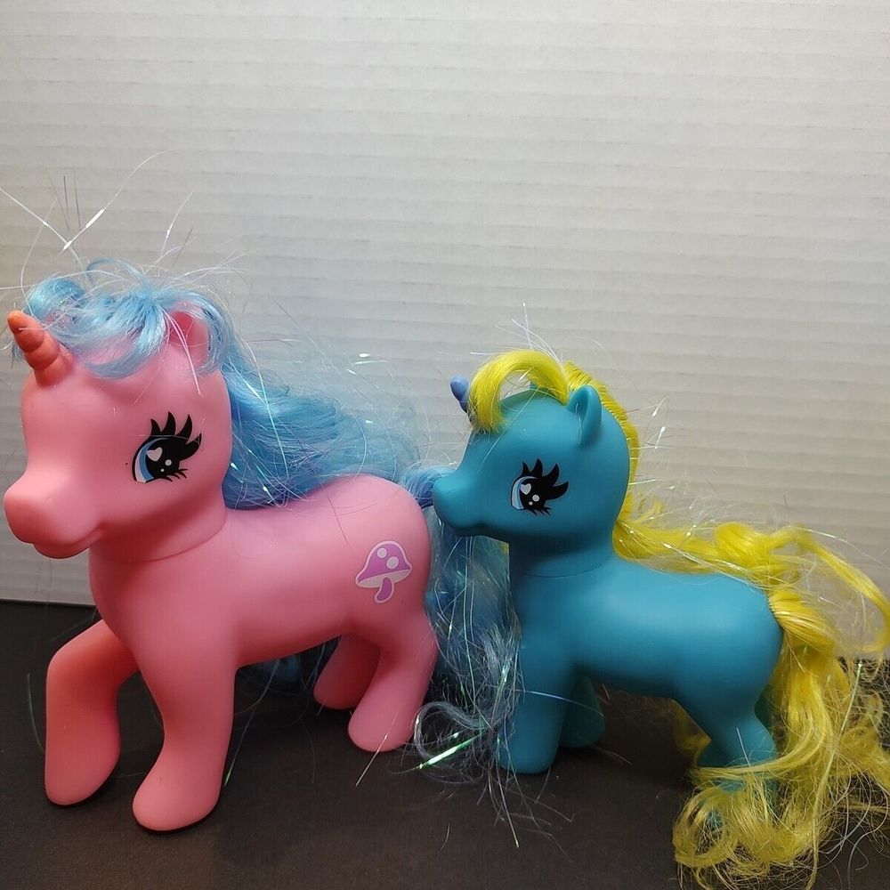 Vintage My Little Pony Mlp SML-16-81 Mushroom Pink And Blue‎ Pony From 1981